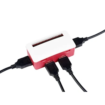 Immagine di USB HUB BOX Kit per Raspberry Pi Zero/Zero W/Zero WH, 4 porte Compatibili con 2.0/1.1, HAT (B) All&#039;interno, Design Pogo Pin, Superficie Lucida Opaca, Resistente Alla Polvere