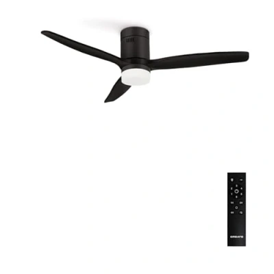 Immagine di CREATE / WINDCALM DC/Ventilatore da soffitto con luce motore DC nero/Silenzioso, LED, timer