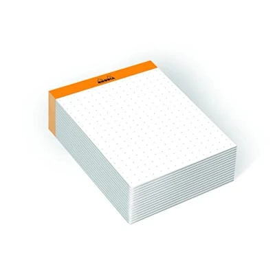 Immagine di RHODIA 194045C Blocco Memo N11 arancione A7 8,5x11,5 cm Dot (Puntinato) 240 FOGLI 80g/m Pratico e Compatto Collezione Rhodiatime