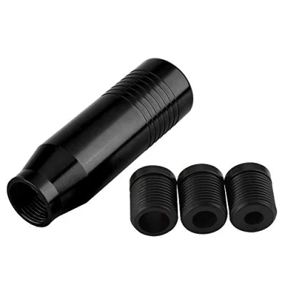 Immagine di Minyinla pomello del cambio universale manuale con 3 adattatori per auto (Nero)