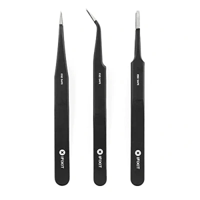 Immagine di iFixit Precision Tweezers Set, set di meccanica precisione con 3 pinzette per la riparazione dispositivi elettronici