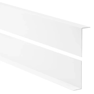 Immagine di Quest Angolo di protezione per bordi in PVC, senza nastro adesivo, listello angolare e paraspigoli, profilo angolare, 50 x 20 mm, 100 cm, bianco