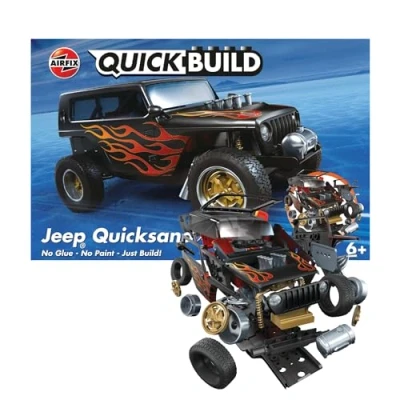 Immagine di Airfix QUICKBUILD kit per modellino auto Jeep &#039;Quicksand&#039; Concept Car bambini dai 6 anni in su, giocattoli da costruzione ragazzi e ragazze, modellismo senza colla, di modelli classici