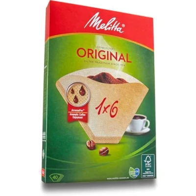 Immagine di MELITTA Filtro Cornet Carta bte40, 1 x 6, colore: Marrone