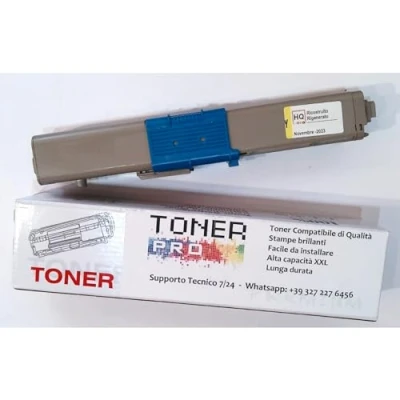 Immagine di TONERPRO Toner per stampante OKI C310 dn C330 C331 C510 C511 C530 C531 MC351 MC352 MC361 MC362 MC561 MC562 dnw Giallo Fino a 2.000 pagine Compatibile Sostituisce 44469704