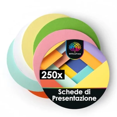 Immagine di OfficeTree 250x Cartoncini per Moderazione ø 10x10 cm 6 Colori 150 g Rotondo Perfetto Presentazioni, Workshop e Brainstorming Colorati Piccoli Flash Cards Vuote