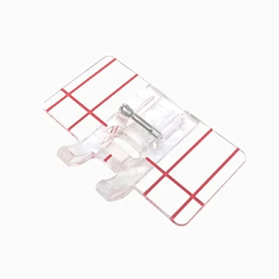 Immagine di La Canilla ® Piedino con base trasparente per macchine da cucire domestiche Necchi, Singer, Brother, Elna Juki, Silvercrest e altre Accessorio cucito applicazioni punti decorativi