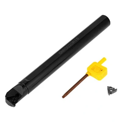 Immagine di Utensile per Tornitura Filettata, SNR0020r16 20 mm x 200 Interno Tornio Barra di Foratura Supporto + Inserto 16IR AG60 Chiave CNC Tool