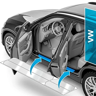 Immagine di uProtect Battitacco Auto Antigraffio Pellicola per VW Tiguan 3 (III) CT I 2024 2025 Protezione Accessori Tuning Portiera Trasparente Lucido