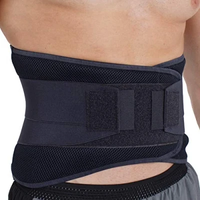 Immagine di NEOtech Care Fascia lombare supporto schiena cintura AMPIO supporto, compressione regolabile e traspirante (Carbone, XL)