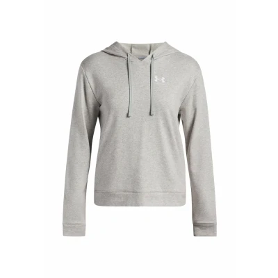Immagine di Under Armour Rival Terry Felpa con cappuccio, Donna, Taglia: Large, Mod gray light heather