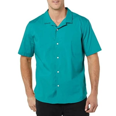Immagine di Amazon Essentials Camicia Da Vacanza Dalla Vestibilità Standard Uomo, Foglia Di Tè, S