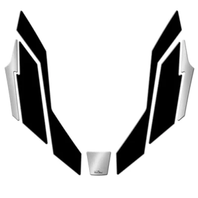 Immagine di Resin Bike Adesivi Moto Compatibile con Honda Africa Twin 1100 2022 2023. Protezione Cupolino Frontale da Urti e Graffi. 3D Resinati CRF L