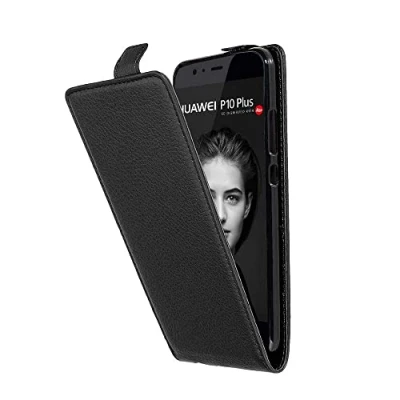 Immagine di Cadorabo Custodia per Huawei P10 PLUS in NERO PROFONDO Protezione Stile Flip di Similpelle Strutturata Case Cover Wallet Book Etui