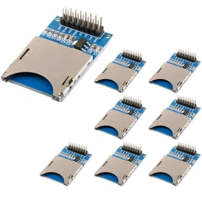 Immagine di 8 pezzi lettore di schede SD moduli Card Reader Shield Module compatibile modulo memoria TF scheda SPI interfaccia per Arduino ESP Raspberry Pi