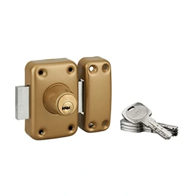 Immagine di THIRARD 00047620 Verrous de Porte D&#039;Entrée Vitrée Transit 2 À cylindre double 60 mm Coffre et Gâche en acier embouti Type verrou : 60mm