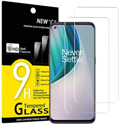 Immagine di NEW&#039;C 2 Pezzi, Vetro Temperato per OnePlus Nord N10 5G, Pellicola Prottetiva Anti Graffio, Impronte, Senza Bolle, Durezza 9H, 0,33mm Ultra Trasparente, Resistente