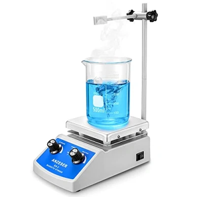 Immagine di ANZESER SH 2 lab Miscelatore magnetico agitatore piastra calda a doppio controllo con barre di agitazione