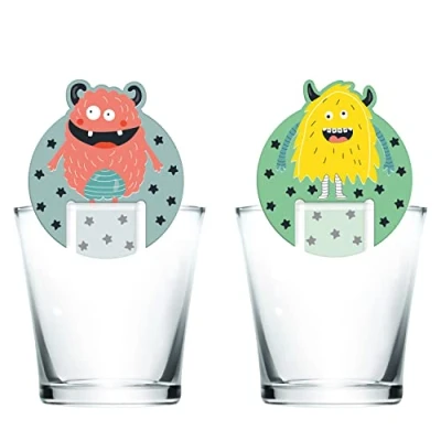 Immagine di Folat 68312 Pennarelli per vetro Monster Bash 6 pezzi, Multicolore