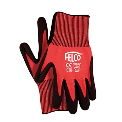 Immagine di FELCO 701L Guanti da lavoro con rivestimento in nitrile (taglia L, fibra HPPE calibro 13)