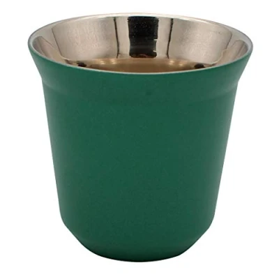 Immagine di Dianoo Tazza Da Caffè Tazze Espresso In Acciaio Inox Parete Doppia Isolato Termicamente Capsula Verde