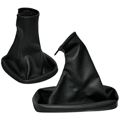 Immagine di Aerzetix C57724 Cuffia soffietto per leva del cambio e freno a mano compatibile con Opel Tigra Twintop dal 2004 al 2009 colore: nero in pelle sintetica