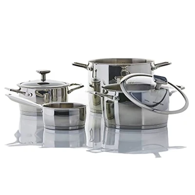 Immagine di Moneta Accordo Inox Batteria di 6 Pezzi, in Acciaio Inossidabile con Manico Microfusione, Inossidabile, Inox, Pezzi Set