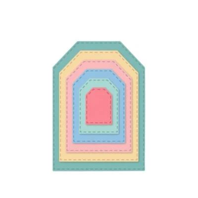 Immagine di Craftelier Set di Mini Fustelle Essenziali per Creazioni Scrapbooking, Crafting e Cardmaking Forma Etichetta Dimensioni Approssimative tra 2,70 x 2,00 cm 9,50 6,70
