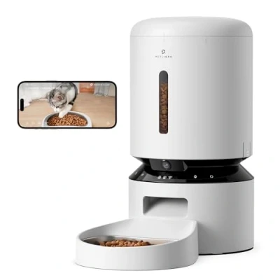 Immagine di PETLIBRO Distributore Automatico Cibo Gatti con Telecamera 1080P Mangiatoia per Cani App e WiFi 5G 2.4G, Sensore Basso Blocco