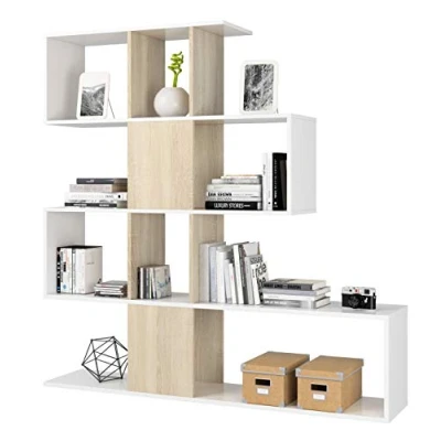 Immagine di Azard, Zig Zag, Libreria con 4 mensole, Bianco (Bianco/Beige), 145 x 29 cm