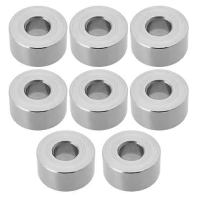 Immagine di OTOTEC 8 manicotti distanziali in acciaio inox 304, M8, non filettati, IDxOD, 8,2 x 20 mm, altezza 10 per dispositivi meccanici metallo