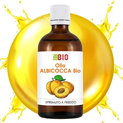 Immagine di Olio di Albicocca Bio 100% Puro Spremuto a freddo Certificato Cosmetico e Alimentare Uso interno 50 ml LaborBio
