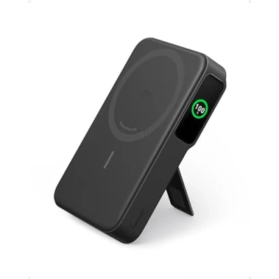 Immagine di Anker MagGo Power Bank, compatibile con Certificato Qi2, 15W Magsafe Ultra Rapido, Batteria da 10.000mAh Display e Supporto iPhone 16 (Cavo USB C Incluso)
