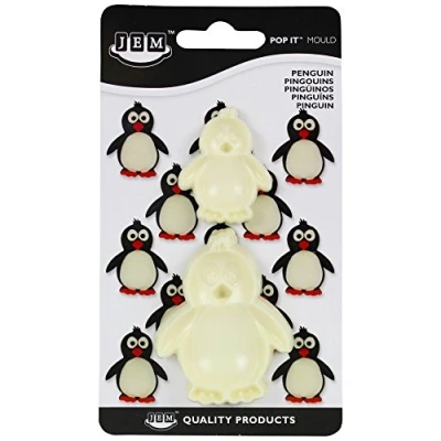 Immagine di JEM 1102EP017 Stampi a Forma di Pinguino per Cake Design, Bianco, 5x2x6 cm, 2 unità