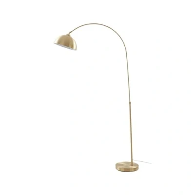 Immagine di lampada da terra &#039;Lennart&#039; (Moderno) colore Oro, in Metallo ad es. Soggiorno &amp; Sala pranzo (1 luce, E27) di Lindby arco, pavimento