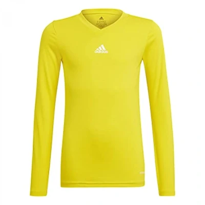 Immagine di adidas Team Base Tee Y, Maglia lunga Bambini e ragazzi, Giallo (Tmyell), 15 16 anni