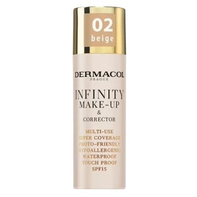 Immagine di Dermacol Infinity make up e correttore, Multi uso, Super copertura, Photo friendly, Ipoallergenico, Impermeabile, Touch proof, Non occlude, SPF 15, no. 2