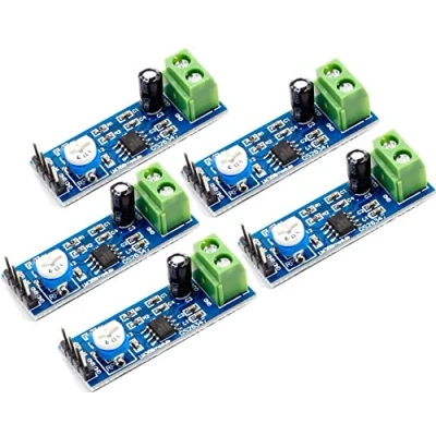 Immagine di 5pcs LM386 Audio Amplifier Module 200 Times 5V 12V Input 10K Resistance