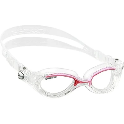 Immagine di Cressi Flash Lady, Occhialini Nuoto a Oculari Separati con Lenti Infrangibili Antiappannamento, AntiGraffio, Anti UV Donna, Trasparente/Lilla_Lente Chiara, Taglia Unica