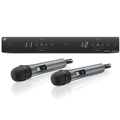 Immagine di Sennheiser XSW 1 825 e All in One Wireless Microphone System per cantanti presentatori Capsule microfoniche Evolution, Antenne integrate fino a 10 canali compatibili (507112)