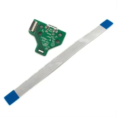 Immagine di BARAC Piastra connettore di ricarica porta micro USB per controller PS4 JDS 011 Sostituzione PlayStation4 + cavo Flex 12 Pin