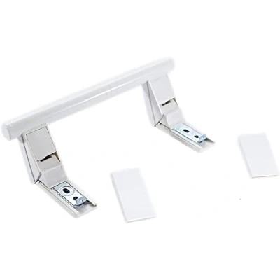 Immagine di ANAKEL HOME maniglia per porta di ricambio 7430668 compatibile con frigorifero Liebherr, Include 2 coperchi abbellimento, colore bianco, 21 cm