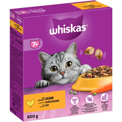 Immagine di WHISKAS® Cartone asciutto 7+ con pollo 5 x 800g