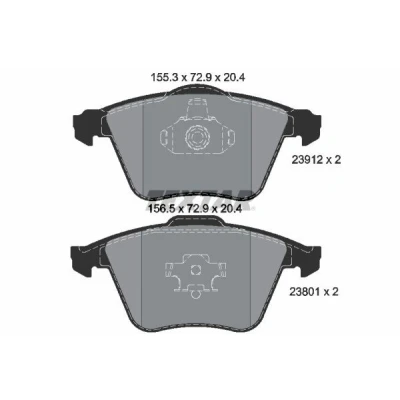 Immagine di TEXTAR 2391202 Kit pastiglie freno Non predisposto per contatto segnalazione usura OPEL: Vectra C Caravan, Sedan, CC