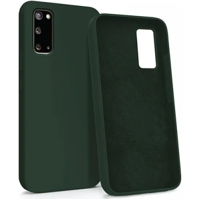 Immagine di MyGadget Custodia per Samsung Galaxy S20 Hardcase con Strato Microfibra &amp; Cover Silicone Resistente Protezione Antigraffio Antiurto Verde Oliva