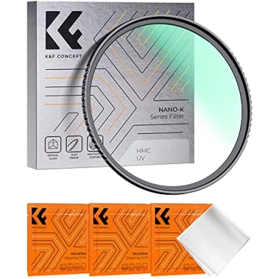 Immagine di K&amp;F Concept Nano K 67mm Filtro di Protezione UV in Vetro Ottico con Rivestimento a 18 Strati per Obiettivi(Incluso 3 Panni Pulizia)