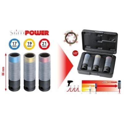 Immagine di KS TOOLS Set di bussole esagonale 3 parti 515.0990