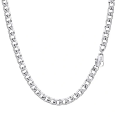 Immagine di PROSTEEL Collana Uomo Donna Catena Cubana Grande Sottile 4mm, Lunghezze 50 cm, Acciaio Inossidabile, Argento, Hip Hop Punk, con Confezione Regalo