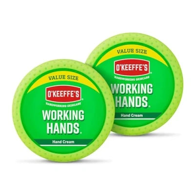 Immagine di O&#039;Keeffe&#039;s Working Hands, barattolo da 193 g (2 confezioni), crema mani per estremamente secche e screpolate, aumenta istantaneamente i livelli di umidità, crea uno strato protettivo previene