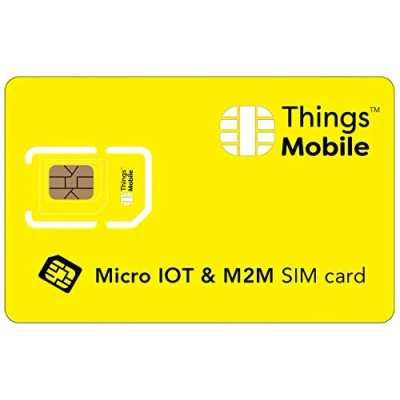 Immagine di MICRO SIM Card IoT &amp; M2M Things Mobile con copertura globale e rete multi operatore GSM/2G/3G/4G LTE, senza costi fissi, scadenza tariffe competitive, 10 di credito incluso
